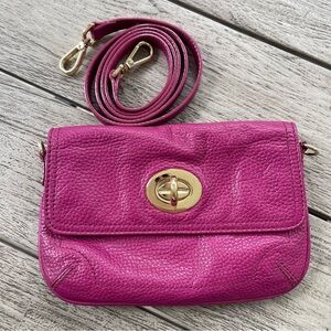 Halogen Raspberry Leather Crossbody Bag